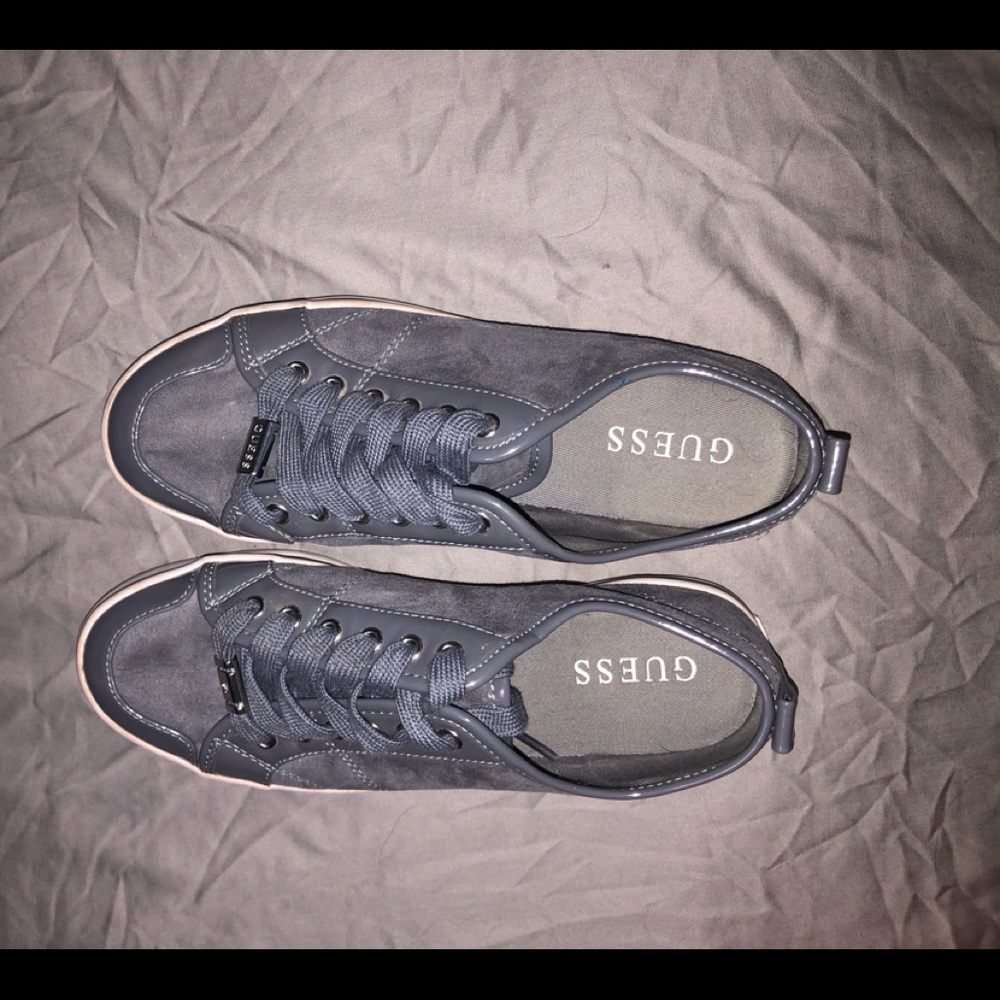 Grey guess shoes